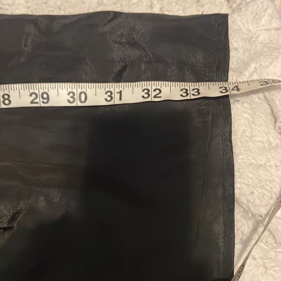 Rhapsody Black Shiny Shirt Dress Size Large - Picture 12 of 12